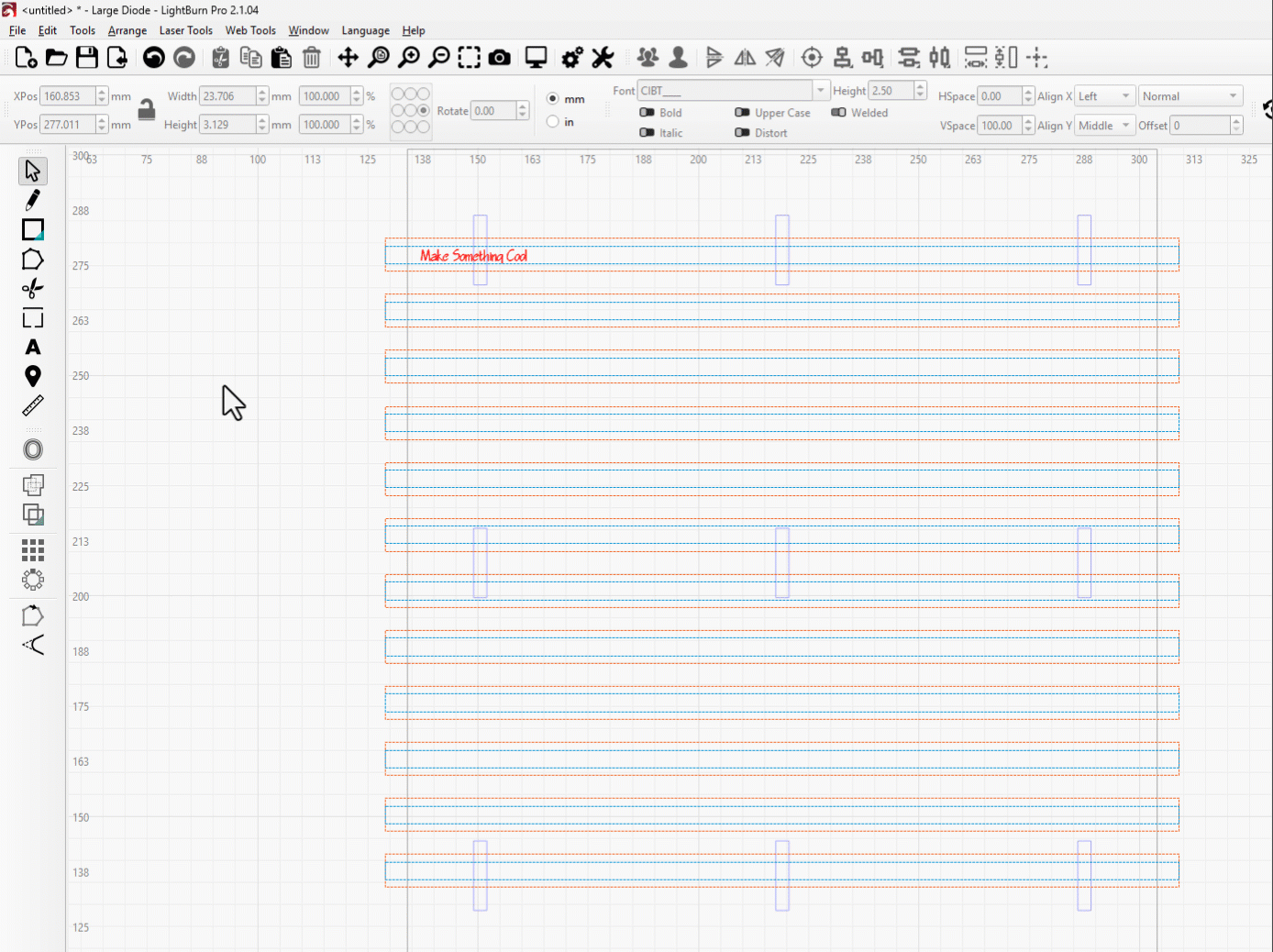 Screen recording of setting up the Grid Array